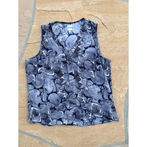 Nic Zoe Tops - Nic Zoe Petal Bloom Top Womens 1X Multicolor Chiffon Easy Fit Cap Sleeve V Neck